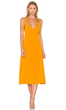 tibi orange dress