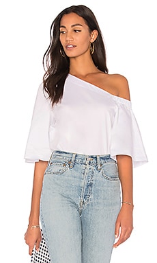 Tibi one shoulder outlet top