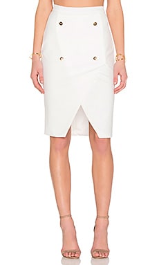 Poster Girl Arista Skirt Shapewear Asymmetric Hem Fringe Skirt in
