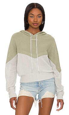 TWENTY MONTRÉAL Breathe two-tone cotton-blend mesh hoodie