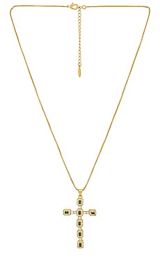 Emerald Cross Necklace The M Jewelers NY