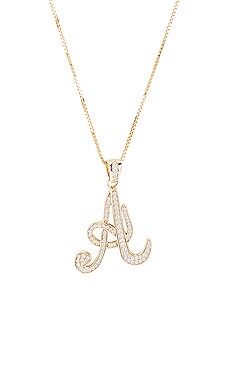 фото Ожерелье iced out script initial - The M Jewelers NY