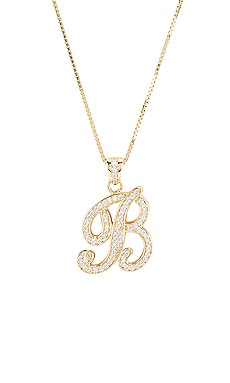 фото Ожерелье iced out script initial - The M Jewelers NY