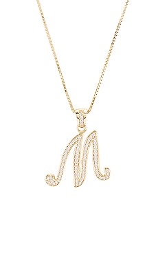 фото Ожерелье iced out script initial - The M Jewelers NY