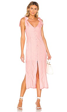 

Розовое миди платье birdie - Tularosa, Розовый, Прямое и свободное