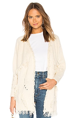 Tularosa Cardigan With Fringe Detailing in Cream | REVOLVE