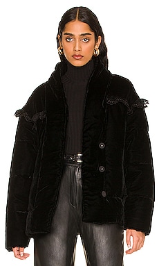 Juliet Velvet Puffer Coat Tularosa $208 
