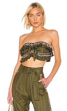 Tularosa Maddie Bandeau in Olive Green