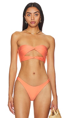 Coral Strapless O Bikini Top