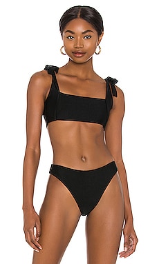 Sadie Bikini Bottom - Black Waffle