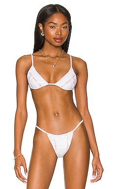Indah Lido Triangle Bikini Top in Texture Stripe | REVOLVE