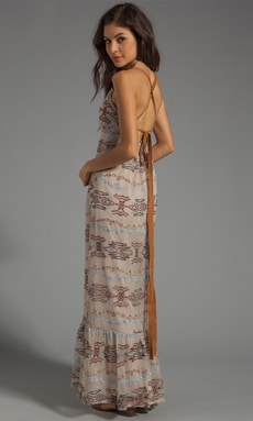 Twelfth Street By Cynthia Vincent Leather Strap Halter Maxi in