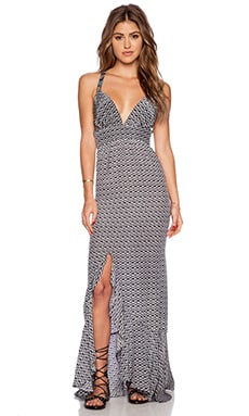 Twelfth Street By Cynthia Vincent Wrap Tie Halter Maxi Dress in