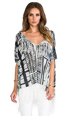 Twelfth Street By Cynthia Vincent Oversized Fringe Sweater in