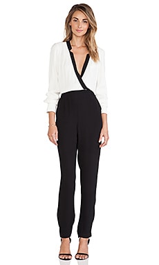 Notched Collar Jumpsuit