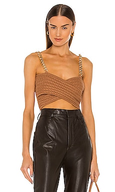 Buy PatBO Woven Metallic Cropped Top - Gold At 69% Off