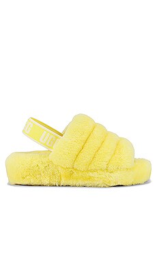 yellow ugg slides