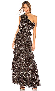 

Вечернее платье subira - Ulla Johnson, Черный, В цветочек