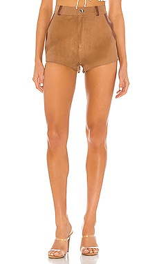 X REVOLVE Bandit Leather Combo Short Understated Leather $175 