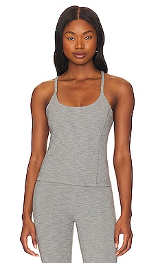 Enza Costa Tunic Layer Tank in Silver Mink