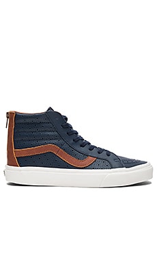 Vans sk8-hi perforated leather hotsell zip sneaker