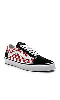 black red and white checkerboard vans