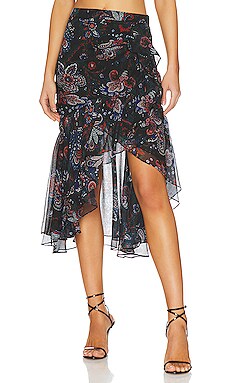 Veronica Beard Tiare Skirt in Black Multi | REVOLVE