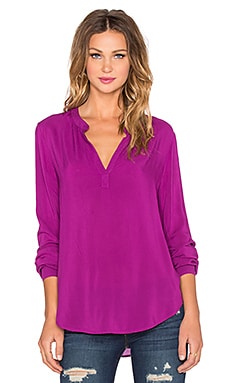 Velvet by Graham & Spencer Rosie Rayon Challis Top in Beet | REVOLVE