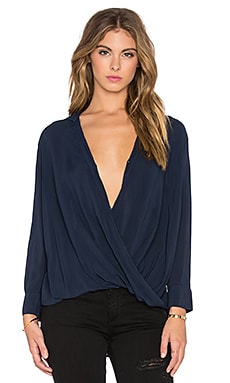 L'AGENCE Bianca Blouse in Nouvean Navy