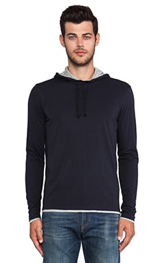 Vince Double Layer Hoodie in Coastal | REVOLVE