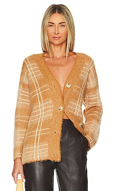 Product image of Vince Brushed Plaid Cardigan. Click to view full details