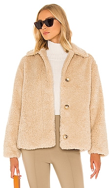 Vince Textured Faux Fur Jacket in Fauna | REVOLVE