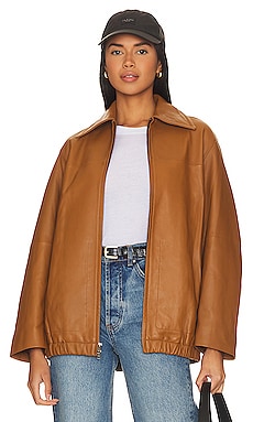 Topshop oversized bomber jacket in red