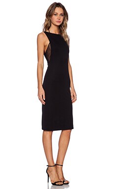 Susana Monaco Crew Slit Sleeveless Dress in Caviar