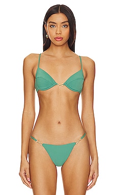 Emerald Green Bandeau Bikini Top, Swimwear