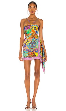Versace Jeans Couture Tropical Tiger Print Fitted Mini Dress