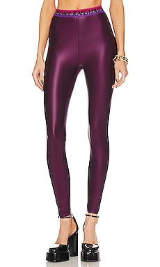 Versace Jeans Couture Shiny Legging in Fig from Revolve.com