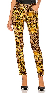 

Брюки couture lady - Versace Jeans Couture, Коричневый, Скинни