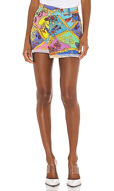 

Юбка мини paisley - Versace Jeans Couture, Розовый, Цветные