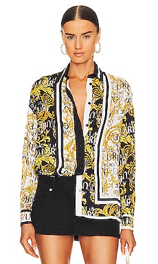 Product image of Versace Jeans Couture Logo Couture Panel Button Up. Click to view full details