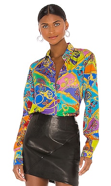 

Блузка paisley - Versace Jeans Couture, Green;yellow, Рубашки на пуговицах
