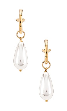 

Серьги pearl drop - Vanessa Mooney, Металлический золотой, Золотой
