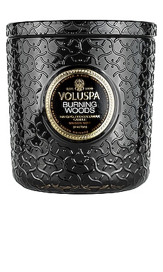 Burning Woods Luxe Candle Voluspa $45 