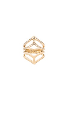 Product image of Wanderlust + Co Geo Armour XL Crystal Ring. Click to view full details
