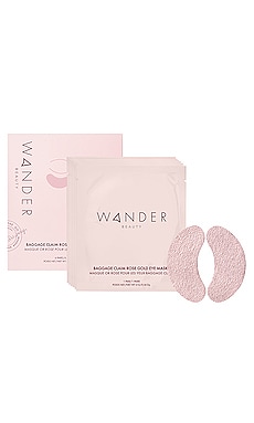 MASQUE POUR LES YEUX BAGGAGE CLAIM ROSE GOLD EYE MASKS 6 PACK Wander Beauty $26 