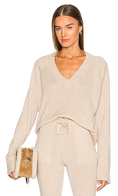 Zuri Recycled Cashmere Oversized V Neck Weekend Stories