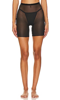 Wolford Tulle Control High Waist Panty in Black