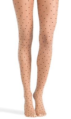 Wolford Rice Dots Tights in Sahara Black REVOLVE