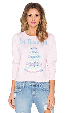 Wildfox Couture Let Them Eat Cake Pullover in Ghost Pink