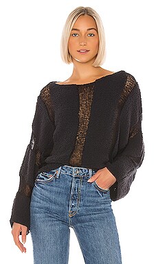 

Свитер kara bold stripe - Wildfox Couture, Черный, Вырез лодочкой